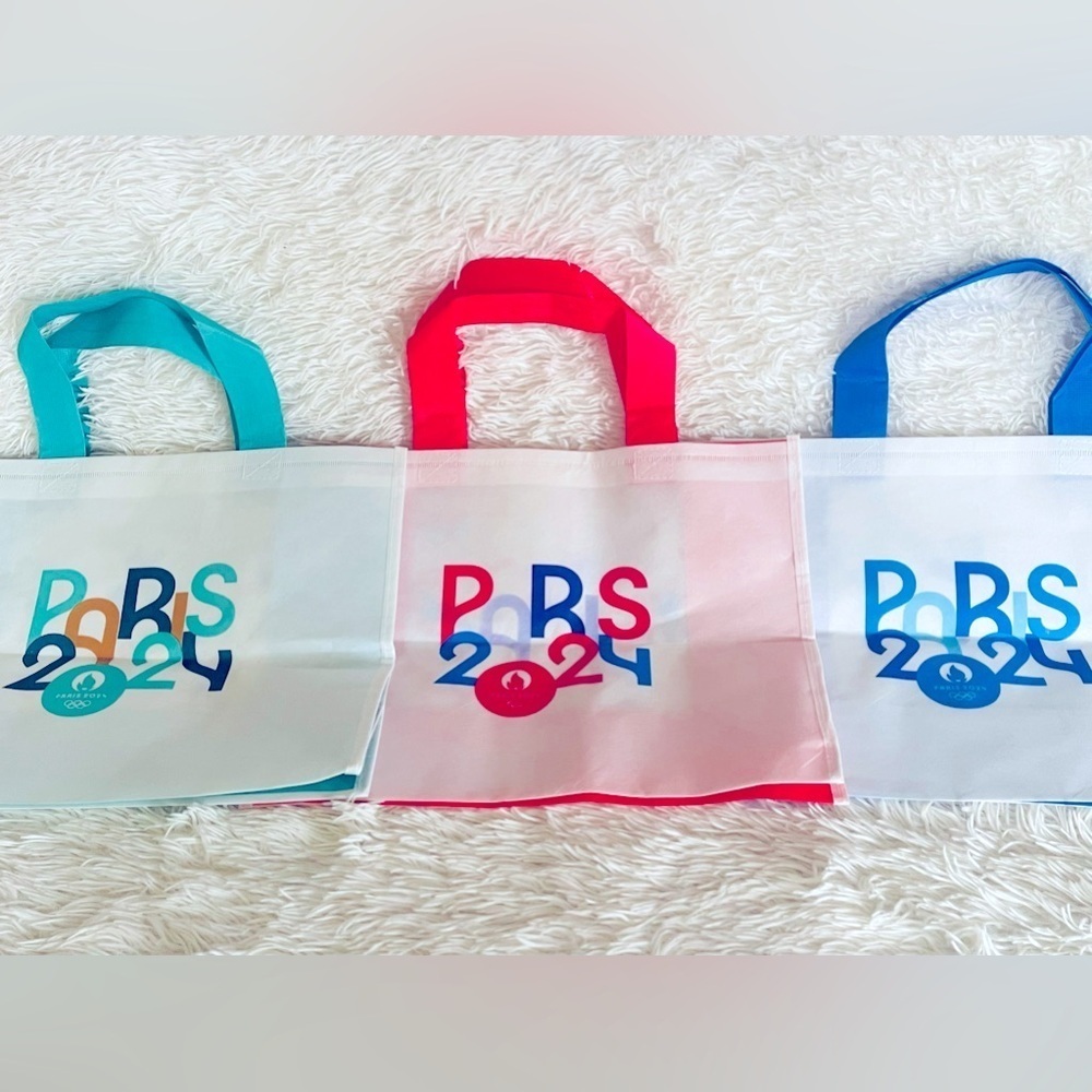4pc Olympic’s 2024 France shopping tote bags 3 & 1 pen writes in multiple colors - Picture 3 of 6